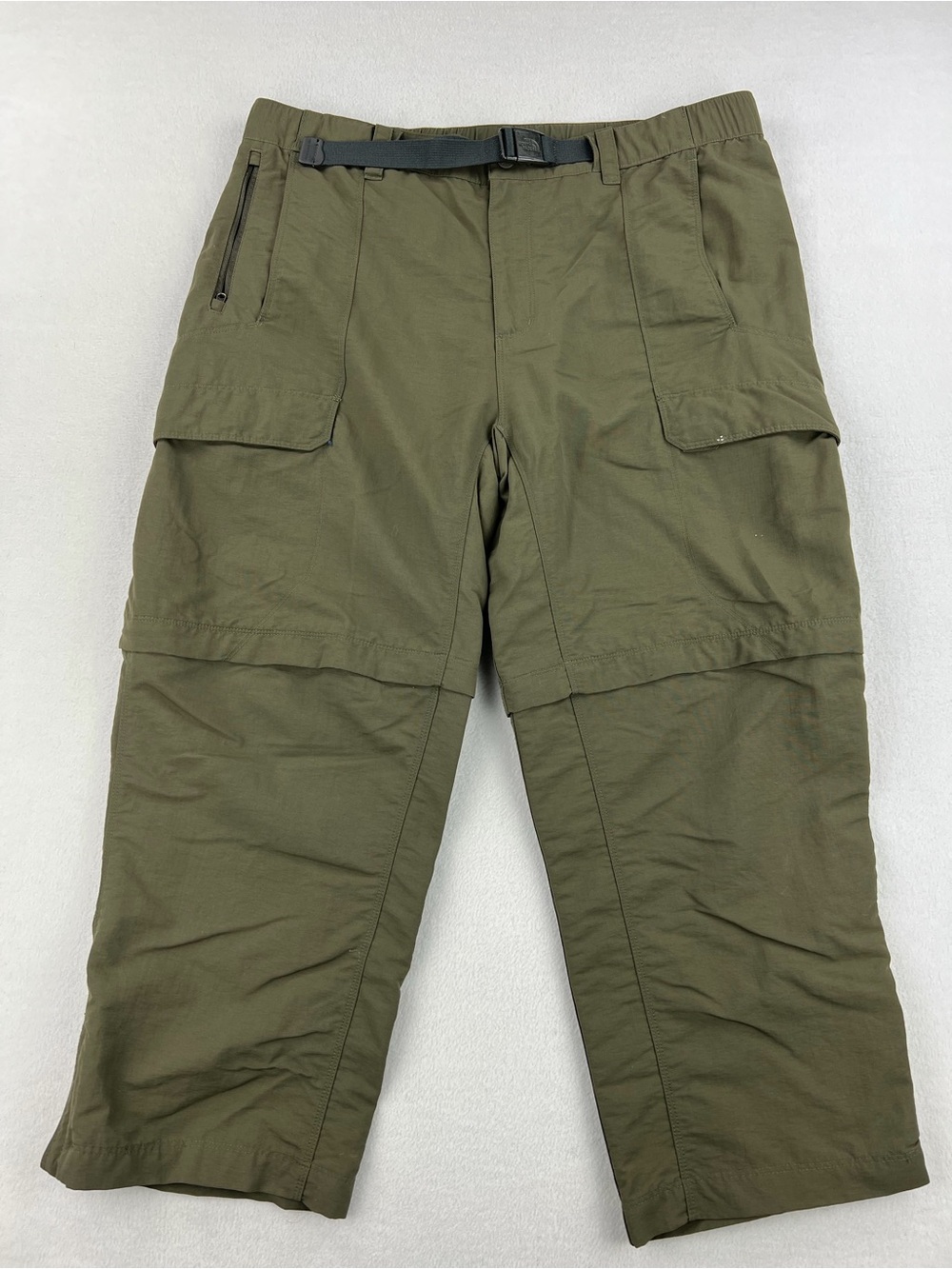 The North Face Convertible Cargo Outdoor Hiking Pants Olive Green Mens Size XL